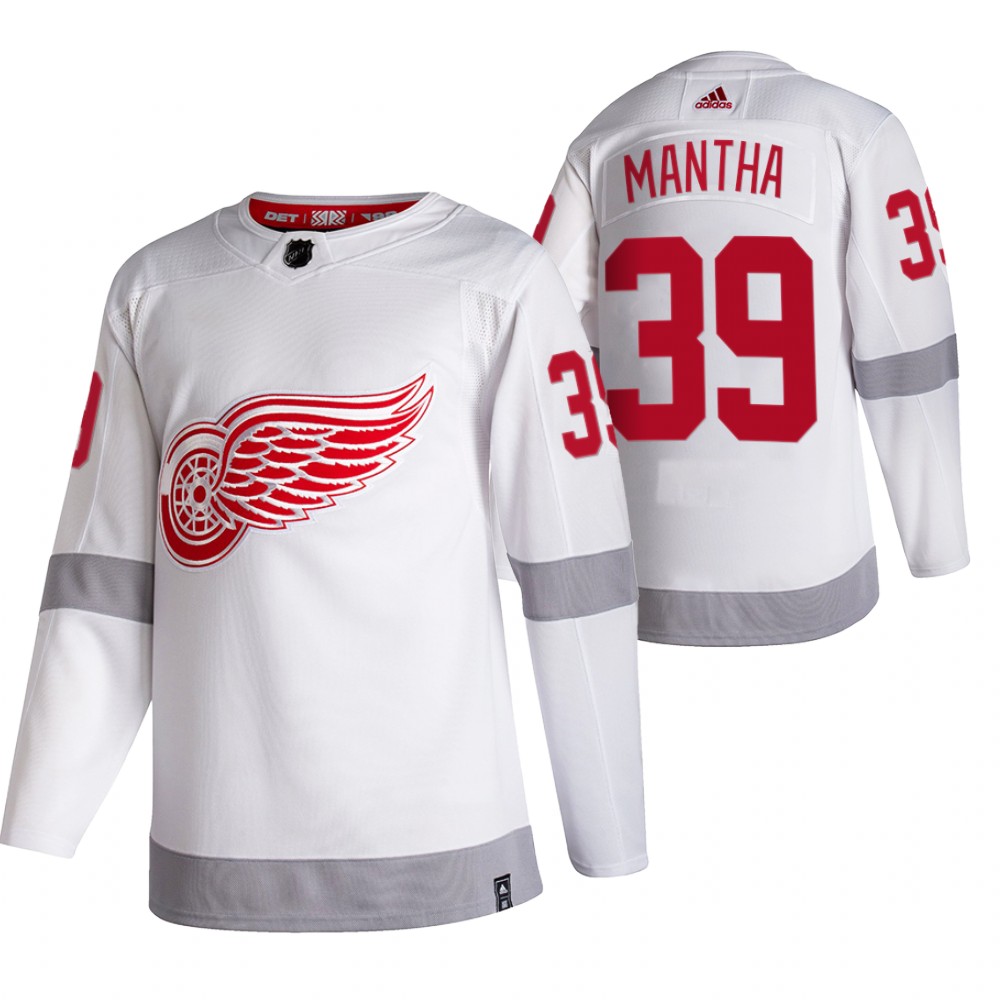 2021 Adidias Detroit Red Wings #39 Anthony Mantha White Men Reverse Retro Alternate NHL Jersey